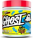GHOST BCAA Powder Amino Amino Acids Suplemento, Sour Patch Kids Blue Raspberry - 30 Servings - Sugar-Free Intra, Post & Pre Workout Amino Powder " Recovery Drink, 7G BCAA