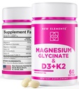 Magnesium Glycinate 500mg with High-Potency Vitamin D3 10,000 IU & Vitamin K2 200mcg  Mejorado con aceite de coco para absorción óptima ← Non-GMO, Gluten-Free, Sugar-Free Softgels (60 softgels)
