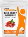 BulkSupplements.com Wolfberry Extract Powder -Goji Berries Supplement, Fruit Powder - Vegan & Gluten Free, 1g per Serving, 250g (8.8 oz) (Pack of 1)