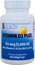 VITAMIN D3 PLUS –125 mcg (5000 UI) Vitamina D3 tóxica Vitamina K2 (MK-7) y Vitamina A Silencio Forma natural de Vitamina D ANTE Incluye Tocotrienols como Antioxidantes ← Non-GMO TEN150 Softgel Caps