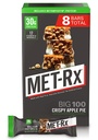 MET-Rx Big 100 Protein Bar, Meal Replacement, 30G Protein, Gluten Free, Crispy Apple Pie, 3,52 oz. ea, 8 Cuenta (Paquete May Vary)
