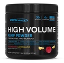 PEScience High Volume Stim-Free Pre Workout, Nitric Oxide Booster con L Citrulline &amp; L Arginine Nitrate, Non-Stim Preworkout para Hombres y Mujeres, 36 Scoops, Raspberry Lemonade
