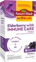 Nature Made Wellblends Elderberry con ImmuneCare, Vitamina D3 y Zinc, con Elderberry Flavor, 30 Tablas rápidas de disuelto