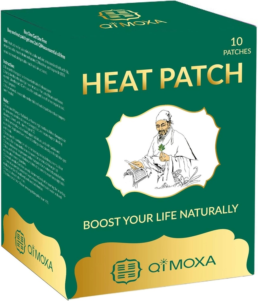 Tapa de calor natural, hombro, espalda, codo, articulación, musculo, calambres-moxibustión Vital Energética Calentadores Penetrate Paquetes de Actuación Profundo-Fast-Long Patches láser-10PCS