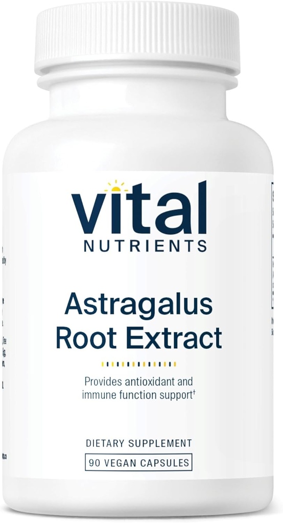 Nutrientes vitales - Astragalus Root Extract - Fórmula Vegan - Soporte herbal para el sistema inmunológico - 90 cápsulas vegetarianas por botella - 300 mg
