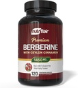 NutriFlair Berberine con Ceylon Cinnamon 1450mg Suplemento – 120 capsules ¦ High Potency Formula with Berberine HCl & Organic Ceylon Cinnamon ← Non-GMO, Vegan, Gluten-Free