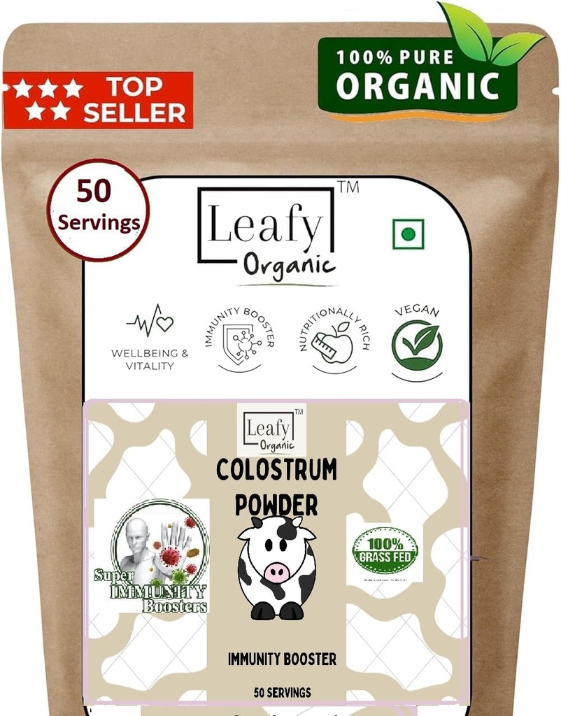 Colostrum Powder Supplement for Gut Health, Immune Support, " Global Wellness, 30% IgG, 6-Hour Colostrum Supplement, 100% Puro, Desflavored (100 Gram) 3.5oz