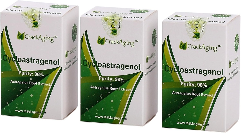 Super-Absorción Cycloastragenol 98% telomere tención Celular Vitalidad Suplemento tención DNA &amp; Immune Support (10mg/Cap, 30caps/Bottle, 90 caps in 3 Bottles)