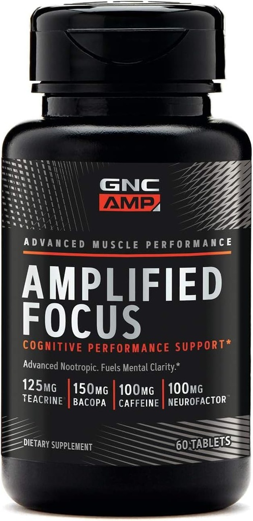 GNC AMP Amplificado Focus, 60 Tabletas, Fuels Mental Clarity