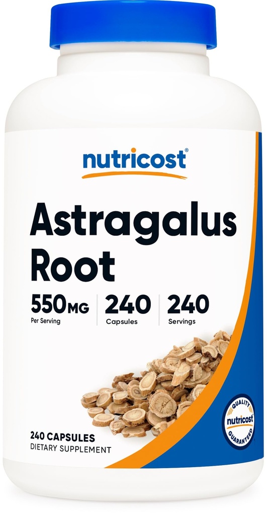 Nutricost Astragalus Capsules 550mg, 240 Vegetarian Capsules - Non-GMO and Gluten Free