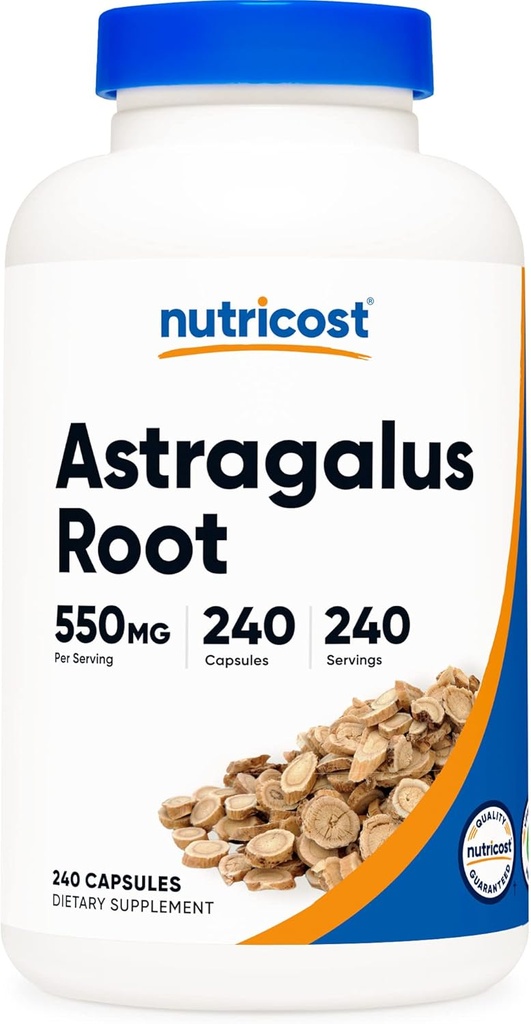 Nutricost Astragalus Capsules 550mg, 240 cápsulas vegetarianas - No GMO y Gluten Gratis