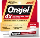 Orajel 4X for Toothache & Gum Pain: Severe Cream Tube 0.33oz- From Oral Pain Relief Brand