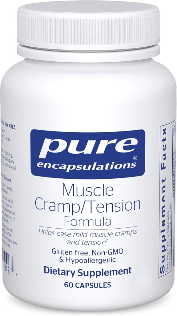 Pure Encapsulations Muscle Cramp/Tension Fórmula peru Hypoallergenic Supplement to Reduce Occasional Muscle Cramps/Tension and Promote Relaxation ← 60 Capsules
