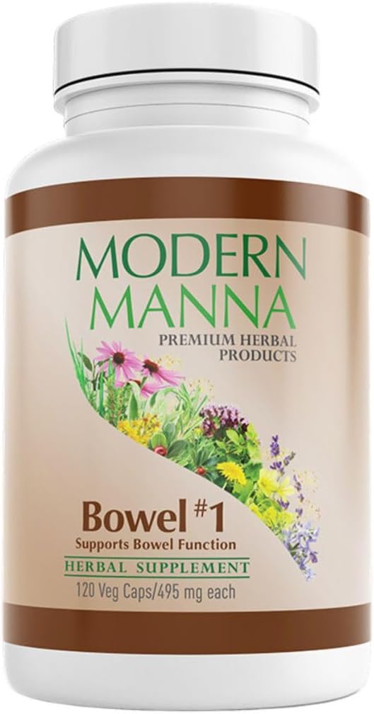 Bowel #1: Constipation Relief Formula - Natural Herbal Laxative - Gentle, Effective, No Harsh Side Effects - Relieves Constipation, Gas, and Bloating - Vegan (60-Day Supply, 120 Capsules)