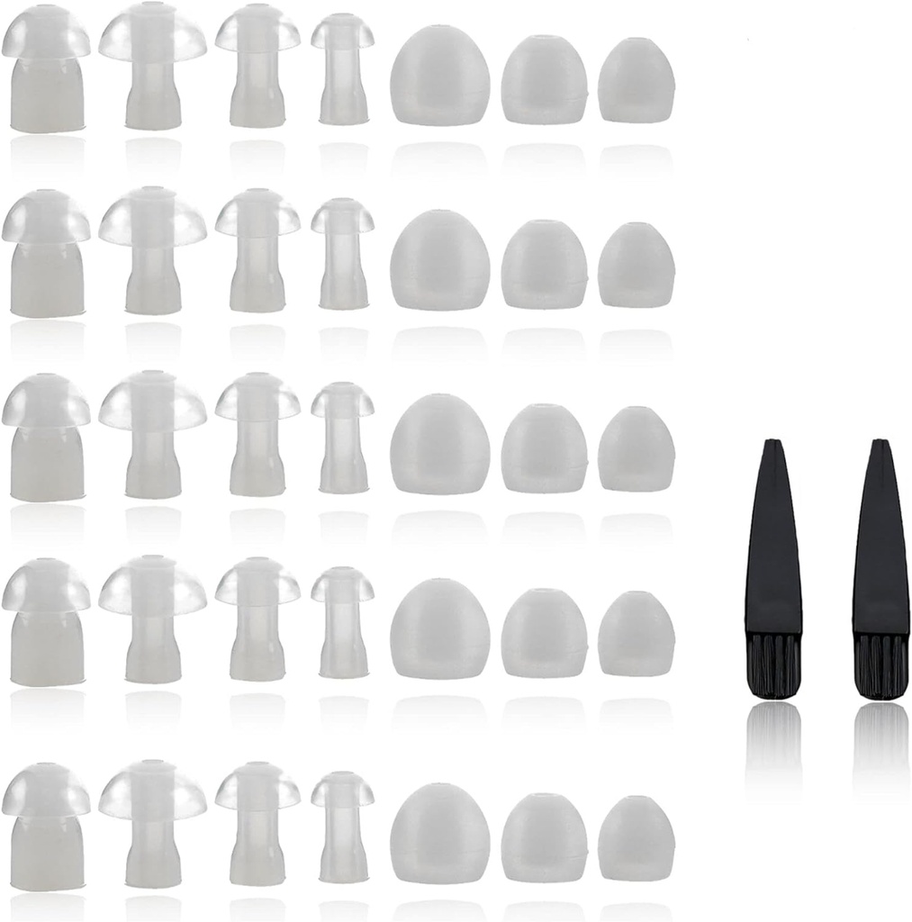 Domas de ayuda auditiva - Domas universales para ayudas auditivas - Tamaños Pequeños, Medianos, Grandes Remplazamientos de árbulos X y Amplificadores de sonido auditivos BTE