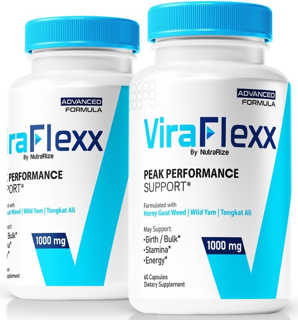 (2 Pack) ViraFlexx para Hombres, Pro Capsules, Male Performance Support 500mg, All Natural Dietary Supplement to Support Global Health, Reviews (120 cápsulas)