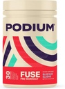 Podium Nutrition, Fuse Pre Workout Powder, Blue Razz Slushie, 30 Servings, Beta Alanine y Caffeine for Energy, Gluten Free, Soy Free, Dairy Free