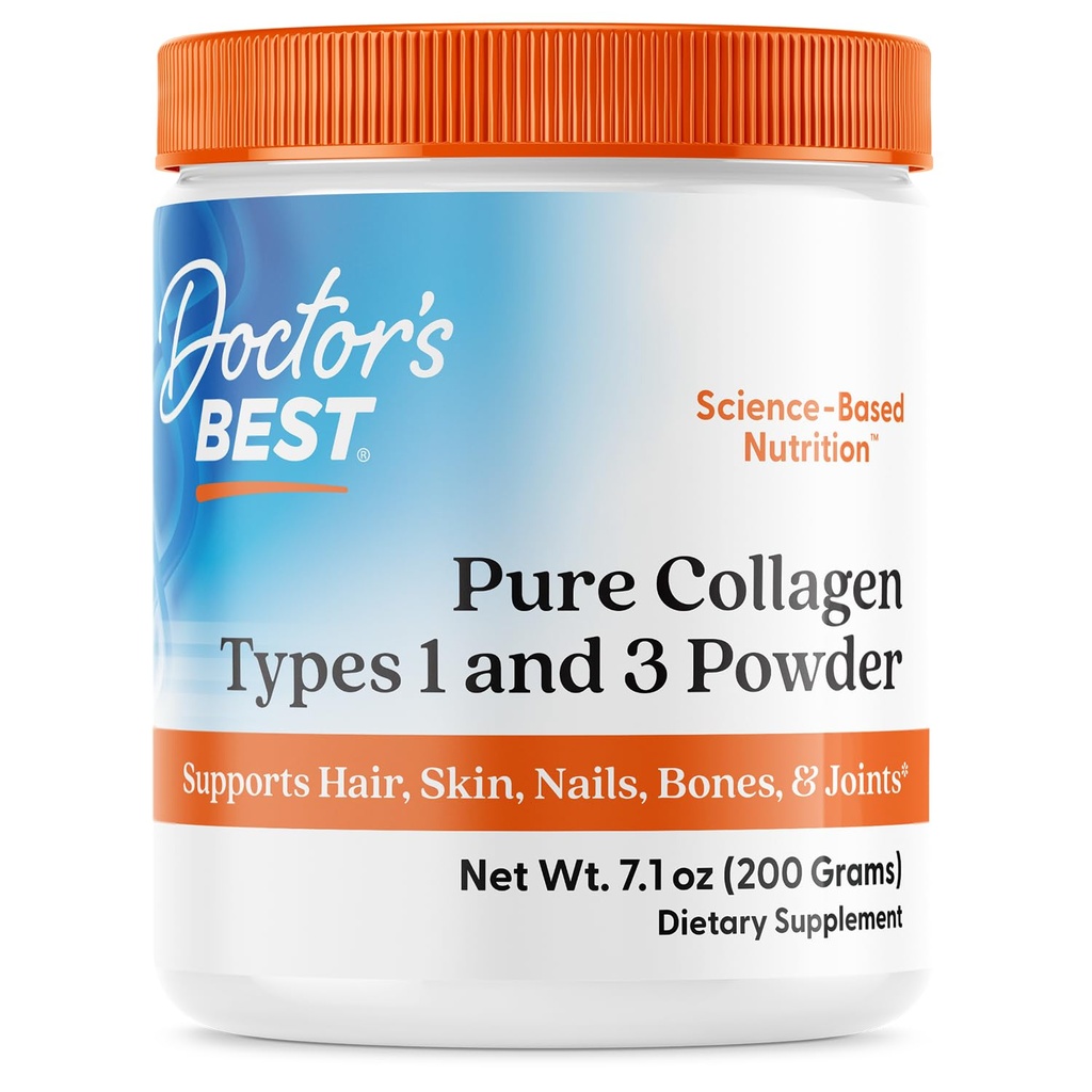 Mejor colágeno puro del médico Tipos 1 &amp; 3, promueve el cabello saludable de la piel & uñas - bonificación & soporte conjunto, 7.1 onza (Pack of 1)