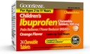 GoodSense Las tabletas para niños ibuprofeno Chewable, 100 mg, 24 conteo, alivio del dolor y reducción de la fiebre (NSAID), reduce temporalmente la fiebre y aliviar los dolores y dolores menores