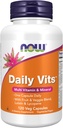 NOW Foods Supplements, Daily Vits™ with Fruit & Veggie Blend, Lutein and Lycopene, 120 Veg Capsules