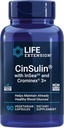Extensión de vida CinSulin® con InSea2® y Crominex® 3+, shilajit, amla Fruit, Cinnamon, Brown Seaweed, Supports Healthy Metabolism and Satiety, Gluten-Free, Non-GMO, Vegetarian, 90 cápsulas