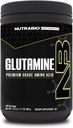 NutraBio Pure L-Glutamine Powder, 100 Servings L-Glutamine Supplement, Amino Acid, Pure Grade, Glutamina, Absolutamente no Additives, Fillers o Excipientes, Muscle Recovery Supplement - (500 Grams)