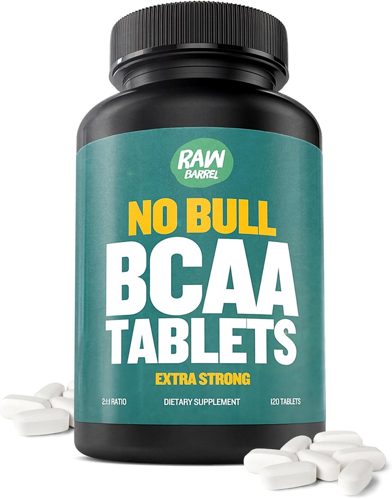 BCAA Tablets 1000 mg - Branched Chain Amino Amino Acids Supplement for Muscle Recovery & Energy - Pre or Post Workout BCAAs for Men &amp; Women - 120 Pills - Natural, Puro, GMO Gratis