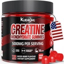 Cretina Monohydrate Gummies para Hombres &amp; Mujeres, Azúcar Gummies de Creatina Vegan Libre 5g para la Fuerza Muscular, Energía de Boost, Pre Workout Suplementos, Boost Focus & Endurance(120 Conde)- Berry mixto