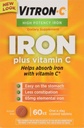VITRON-C High Potency Iron Plus Vitamina C Tabletas - 60 Ea - 3 pack