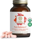 PURE SYNERGY Pura radiación C – Vitamina Orgánica C Capsules  durable 100% Suplemento Alimentario completo, No GMO, Camu Extract con soporte natural de inmuno y colágeno – 90 cápsulas