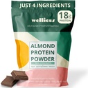 Powder de proteína de almendras (Chocolate) - 18 gramos de proteína vegetariana puramente saludable para hombres y mujeres - perfecto sin gluten, libre de soja &amp; smooth Gut Friendly Protein Powder for Sports Nutrition