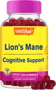 WellSí Lions Mane Gummies for Adults (2,000mg) ← Lions Mane Supplement Memory and Focuse Support ← Gluten Free, Non GMO Silencio Berry Flavor  Lion's Mane Gummies 60 Conde