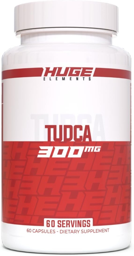 Suplementos enormes TUDCA 300mg, soporte para el hígado de calidad premium " Detoxificación, Saltas puras de bilis, Pruebas de laboratorio de terceros disponibles (60 Servimientos)