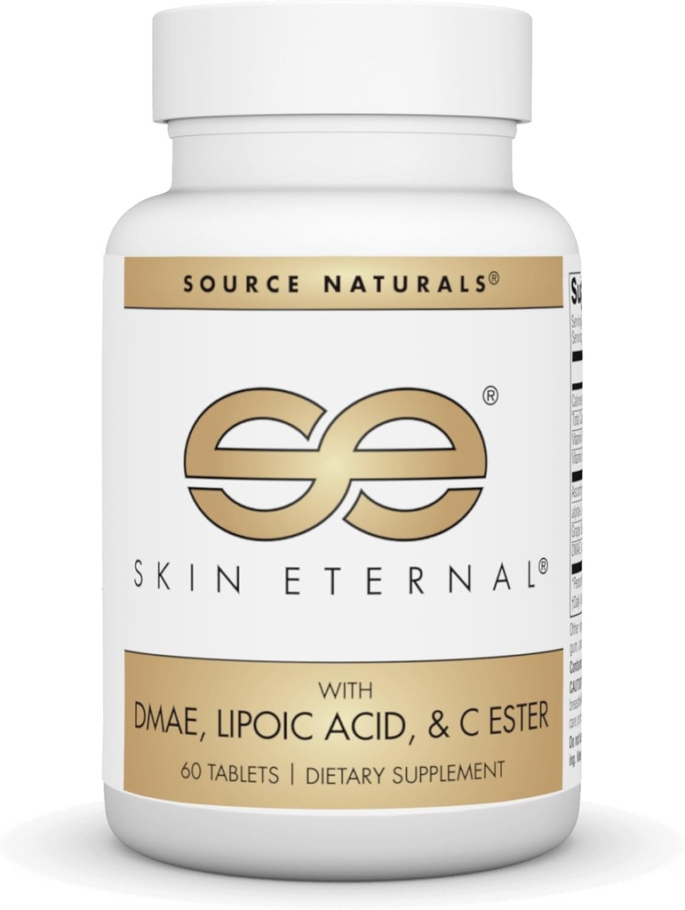 Source Naturals Skin Eternal Tablet with DMAE, LIPOIC Acid, & C Ester - 60 Tablets