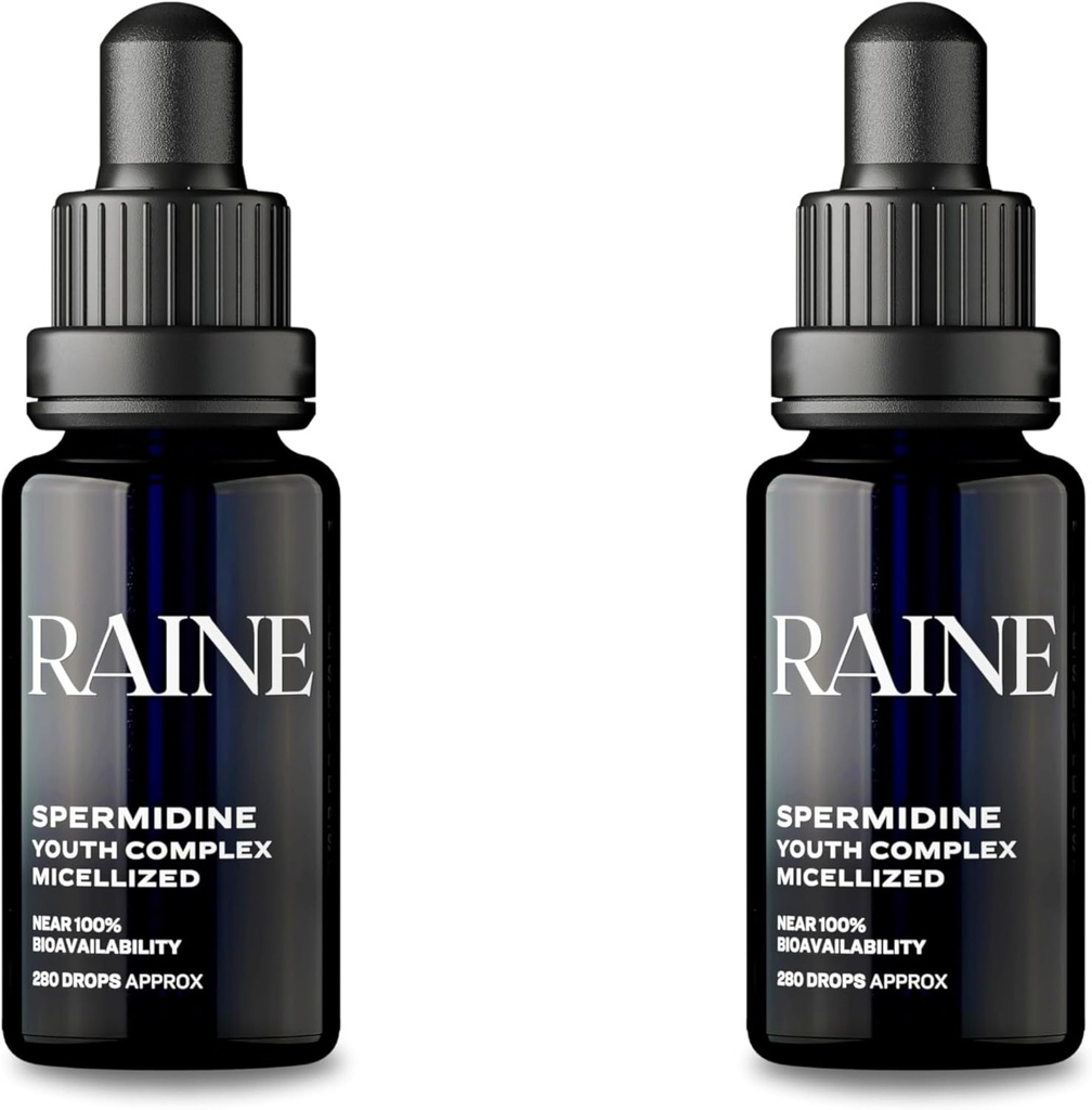 RAINE 4 meses suministran 140 dosis I Spermidine Swiss Made Supplements - Best Anti-Aging Spermidine Supplements for Men and Women - Micelle Technology, Cell Renewal, Lifespan (Pack of 2)