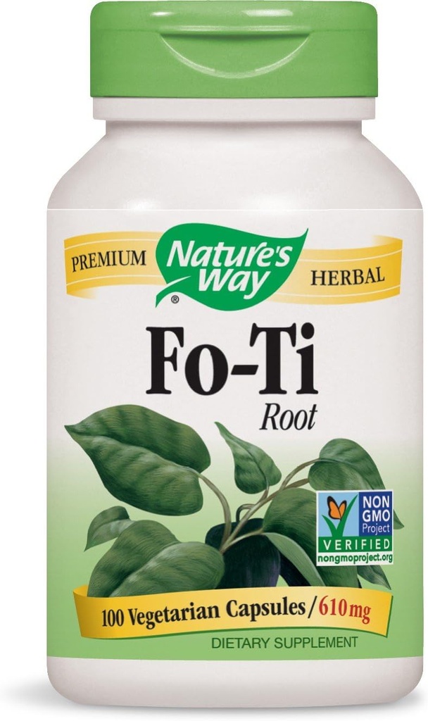 Camino de la naturaleza Fo-Ti Root 610 mg, 100 cápsulas vegetarianas, paquete de 2