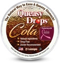 Three Lollies Queasy Drops - Cola Flavor - Alivio de Nausea & Travel Sickness, Soothes a Dry Mouth & Settles Stomach - Natural Ingredients - 21 ct