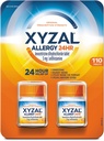 Alergia Xyzal Pills, Alivio de Alergia 24 horas, Original Prescripción Fuerza,55 Cuenta (Pack of 2)