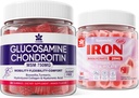 Glucosamina Chondroitin Gummies + Suplemento de Hierro para Mujeres