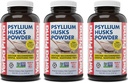 Yerba Prima Psyllium Husks Powder - 12 oz (Pack of 3) - Natural Fiber Supplement - Colon Cleansing - Vegan, Non-GMO, Gluten-Free (New Label - Packaging May Vary)