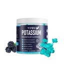 Potasio Magnesio Gummies, Potasio 120 Gummies Azúcar Libre para Hombres y Mujeres, Apoyo Legislativo &amp; Muscle & Heart Health, Magnesium Glycinate Gummies Best for Bedtime, Vegan, Non-GMO, Berry Flavor