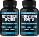 Dr. Emy's (2 Pack Testosterone Booster-Tongkat Ali Fadogia Agrestis Nitric Oxide Ashwagandha Suplemento para Hombres con L Arginine Citrulline Fenugreek - Turkesterone Pre Workout Pump (120 cápsulas)