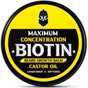 Balm de barba, concentración máxima BIOTIN, con aceite de fundición y aceites de Argan & Jojoba, promueve el crecimiento de la barba, los estilos, fortalece " barbas " bigotes " , 2 onzas,Sandalwood