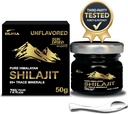 Authentic Shilajit puro Himalayan orgánico Shilajit Resin Suplemento- Oro+ Grado con 85+ Minerales Trace con 75% Ácido Fulvico, Energía Global &amp; Apoyo Inmunitario, Shilajit Puro para Mujeres, 50g