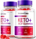 rize labs - - Metabolix Labs Keto Plus ACV Gummies - Weight Management Support Apple Cider Vinegar Suplemento (120 Gummies)