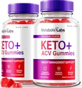 rize labs - - Metabolix Labs Keto Plus ACV Gummies - Weight Management Support Apple Cider Vinegar Suplemento (120 Gummies)