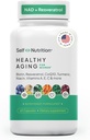 Suplemento de envejecimiento saludable para las mujeres - Resveratrol, NAD, Collagen Booster, Biotin, Hyaluronic Acid &amp; More. Salud celular, Belleza, Longevidad - USA, Vegan, 60 cápsulas.