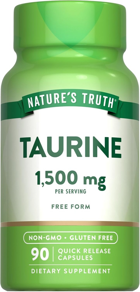 Verdad Taurine Suplemento Silencio 1500mg Silencio 90 Capsules Silencio No GMO &amp; Gluten Free Amino Acid Suplemento