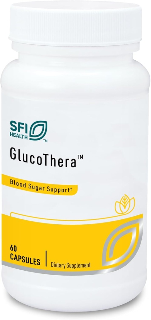 Klaire Labs SFI Health GlucoThera - Hypoallergenic Chromium Complex with Alpha-Lipoic Acid, Banaba Extract &amp; Vanadium (60 Capsules)