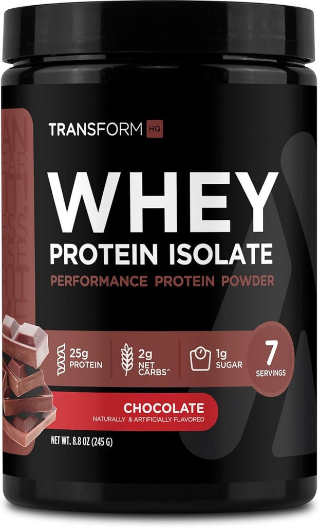 TransformHQ Whey Protein Isolate (WPI) Chocolate Flavored 7 Servings - Performance Protein Powder